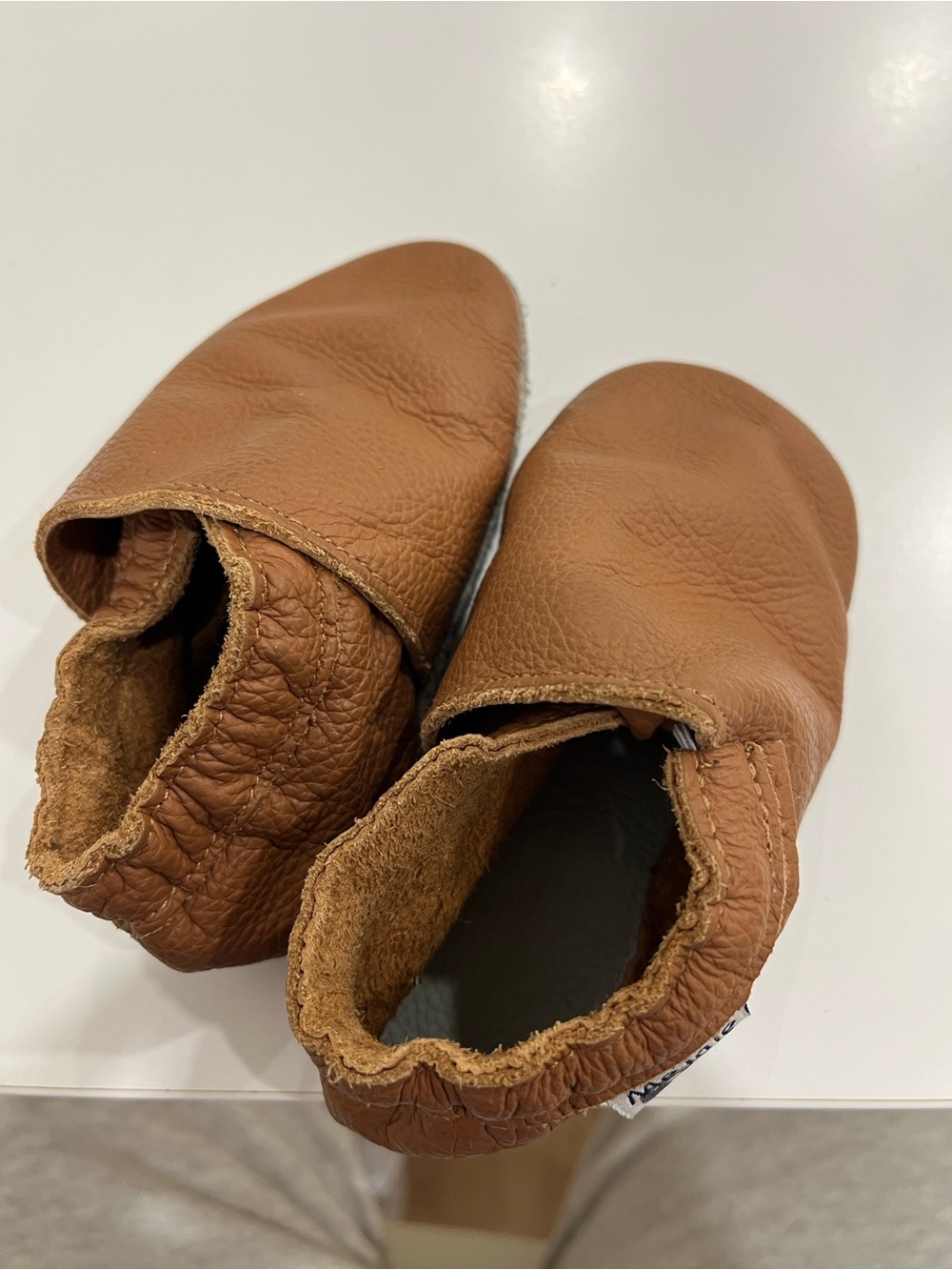 Leather slippers crib shoes indoor shoes